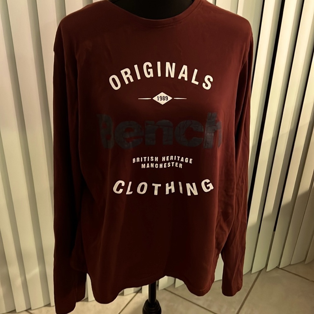 Bench Maroon Long Sleeve Shirt Extra Large